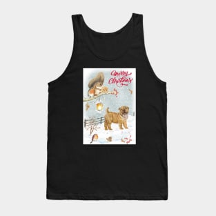 Shar Pei Merry Christmas Santa Dog Holiday Greeting Tank Top